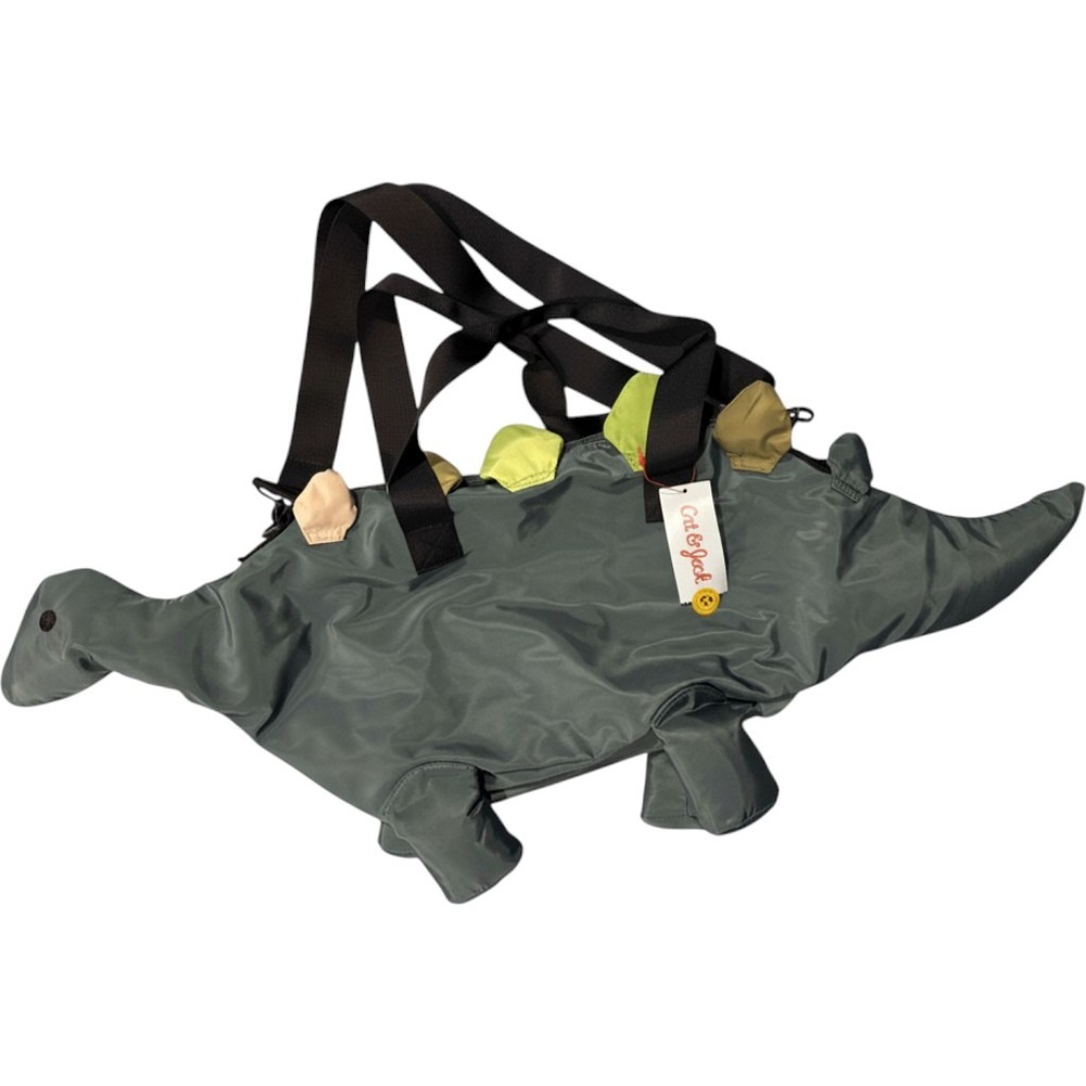 Cat & Jack Kids Dinosaur Duffel Bag Blue Green Recycled Polyester TB956 NWT